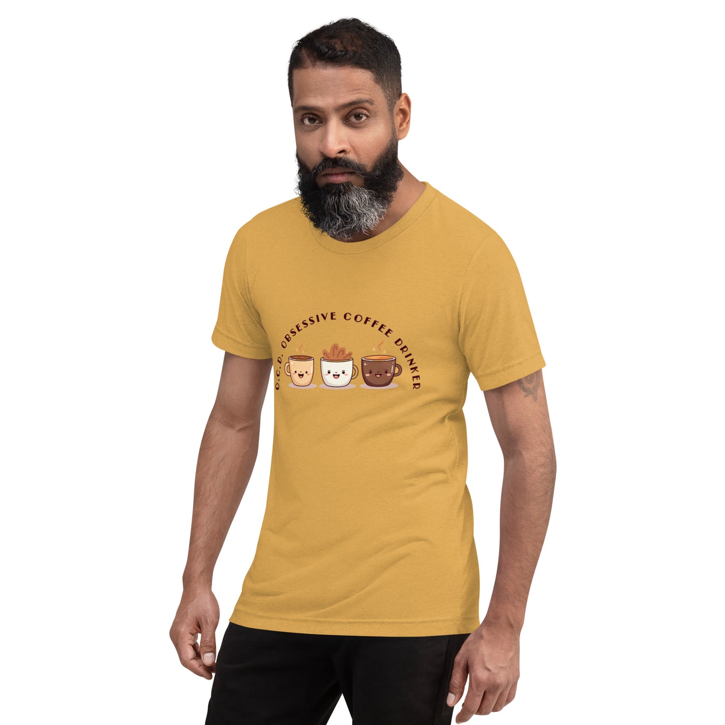 HUMOROUS "OCD" COFFEE Short sleeve t-shirt