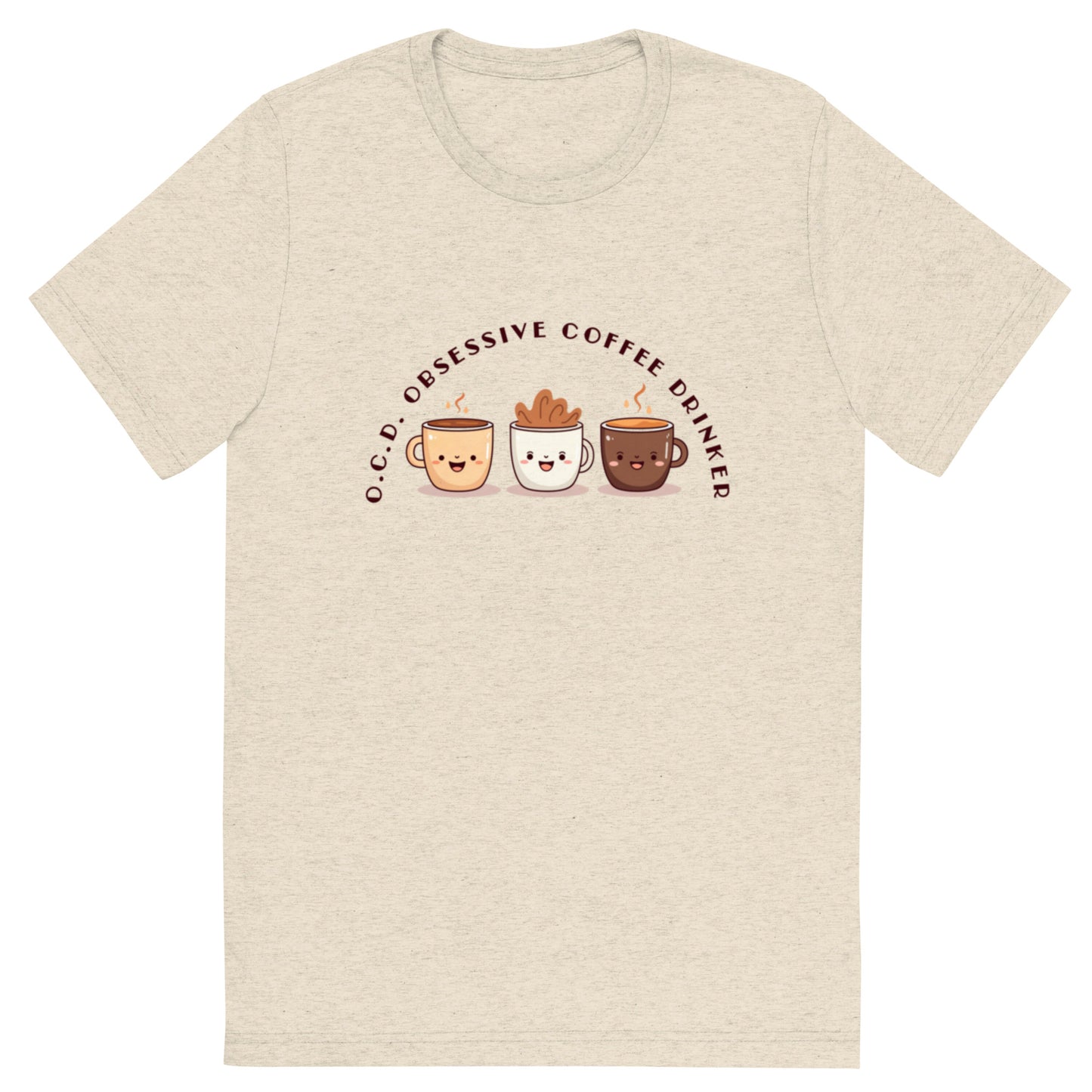 HUMOROUS "OCD" COFFEE Short sleeve t-shirt