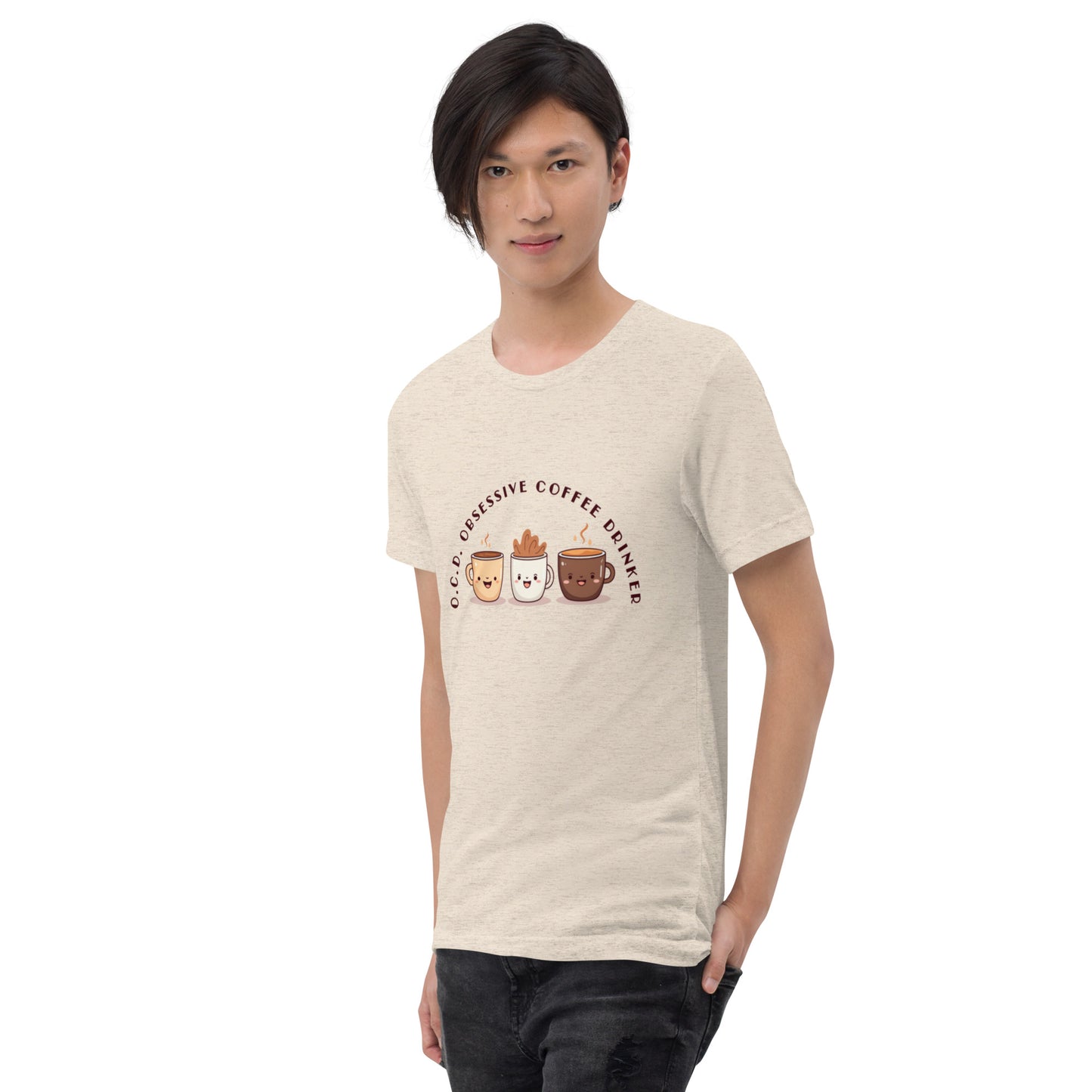 HUMOROUS "OCD" COFFEE Short sleeve t-shirt