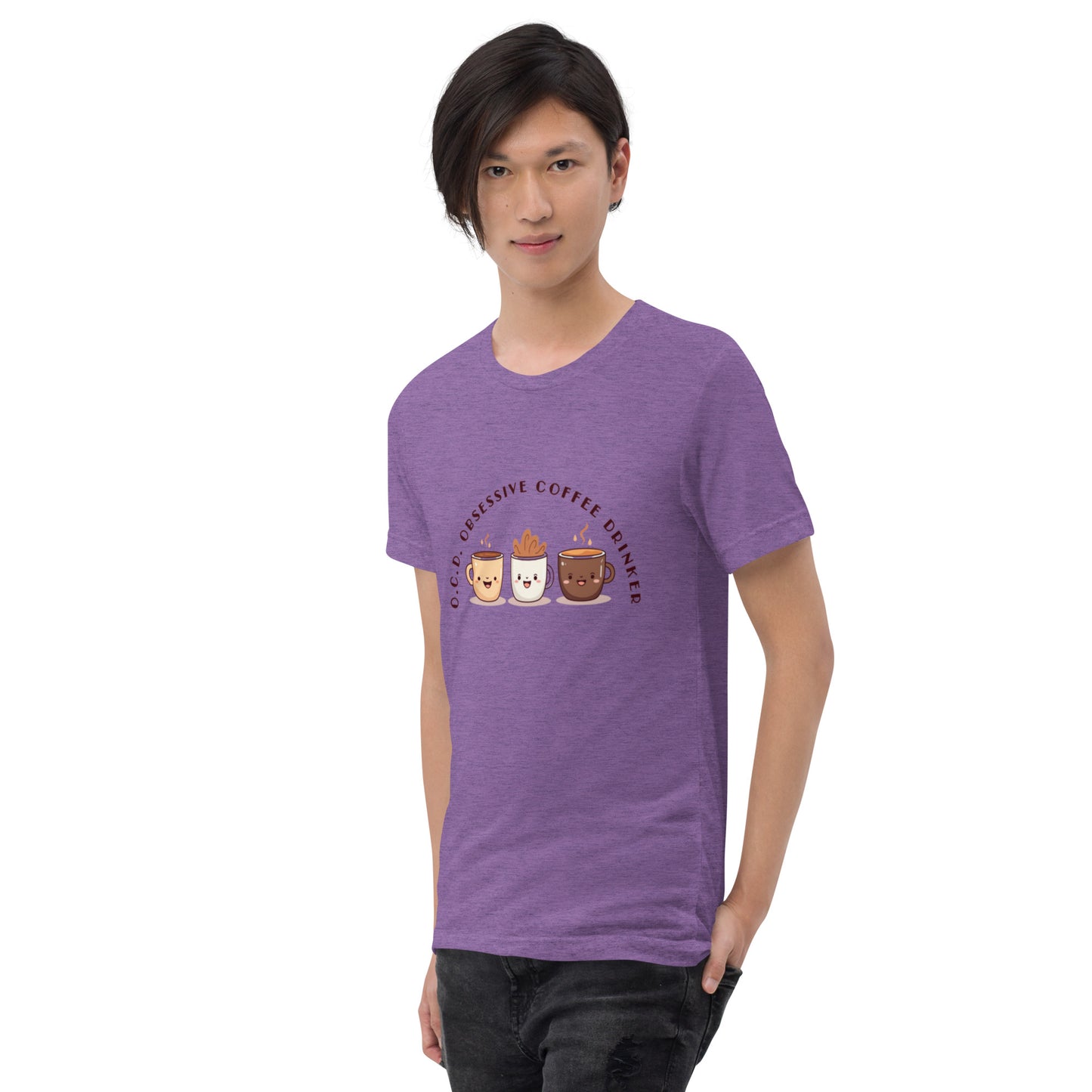 HUMOROUS "OCD" COFFEE Short sleeve t-shirt