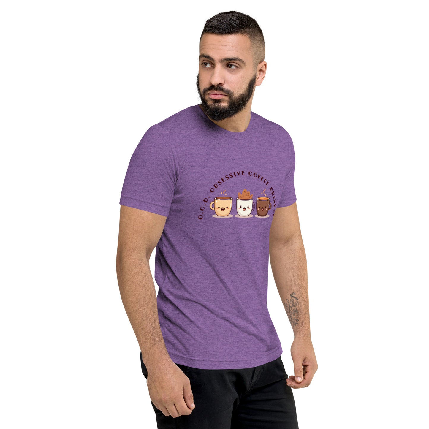 HUMOROUS "OCD" COFFEE Short sleeve t-shirt