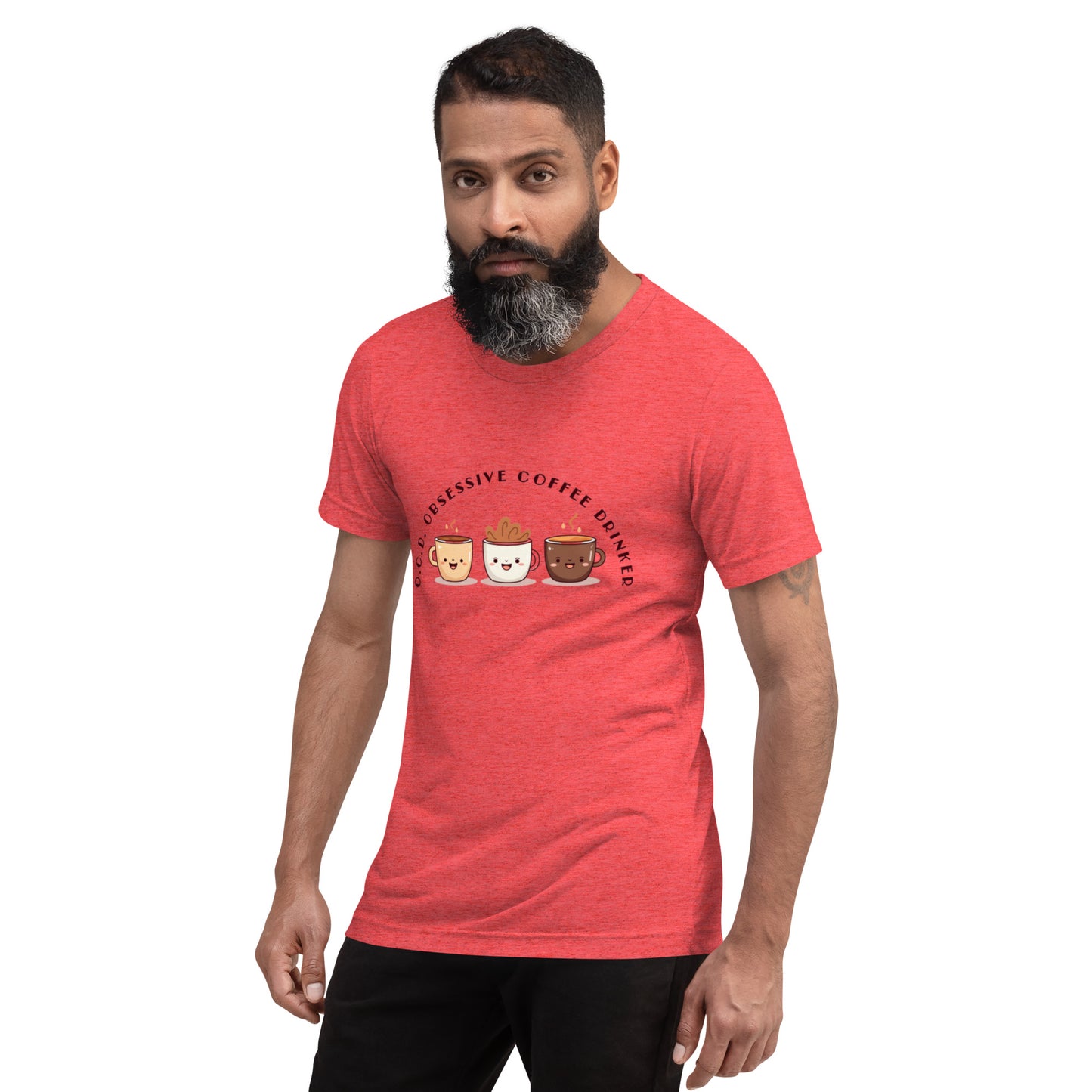 HUMOROUS "OCD" COFFEE Short sleeve t-shirt