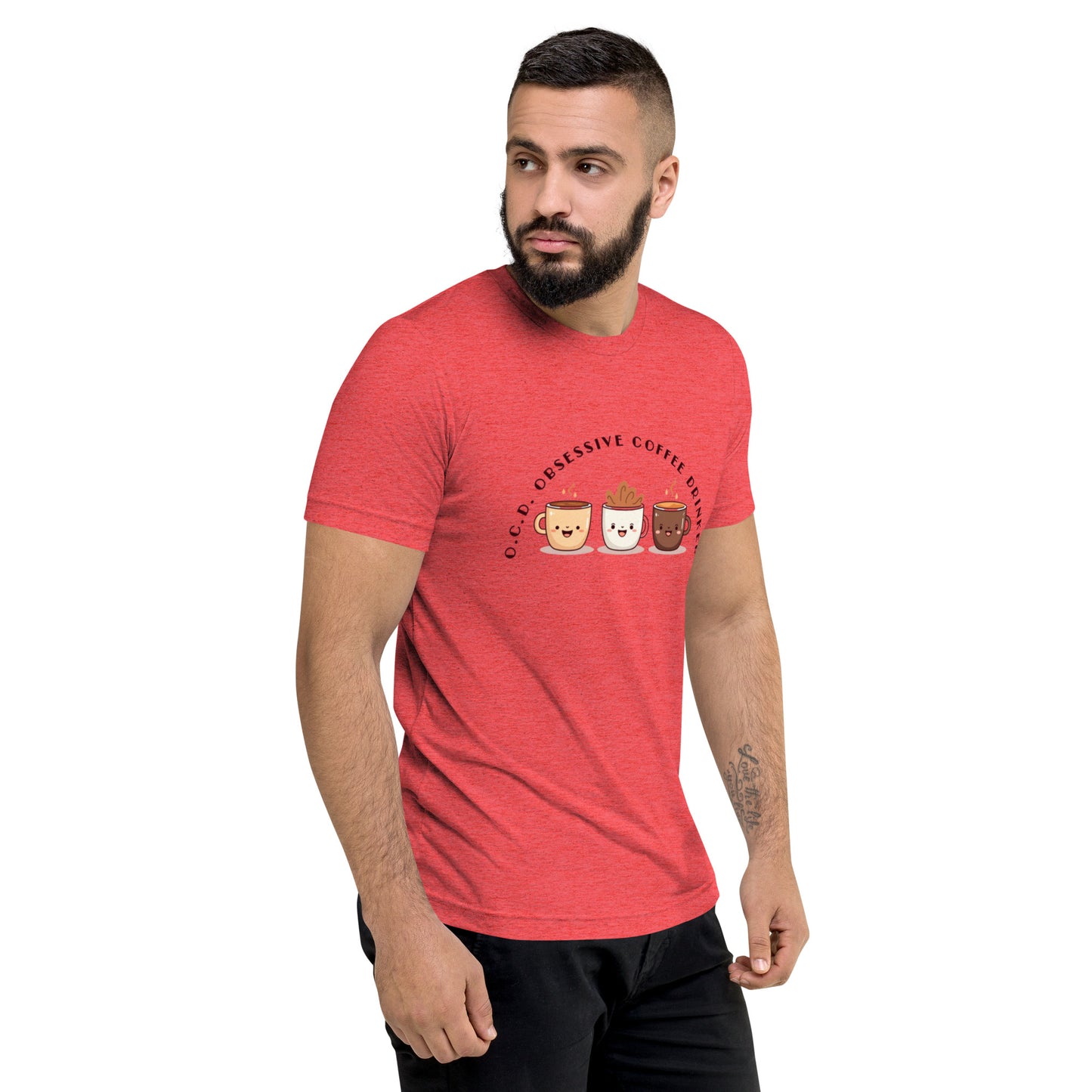 HUMOROUS "OCD" COFFEE Short sleeve t-shirt