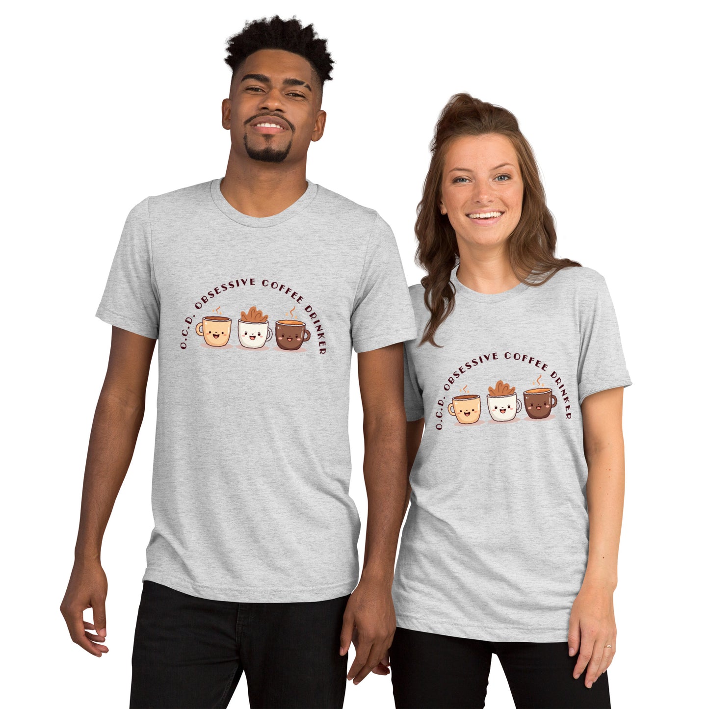 HUMOROUS "OCD" COFFEE Short sleeve t-shirt