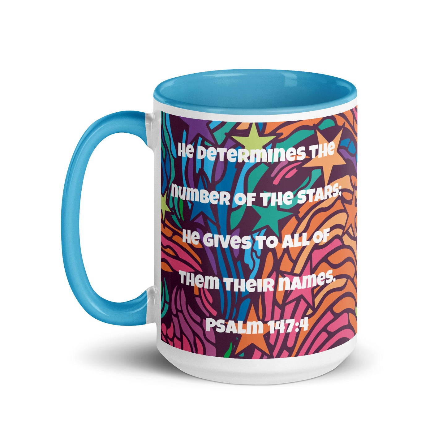 Psalm 147:4 Mug with Color Inside