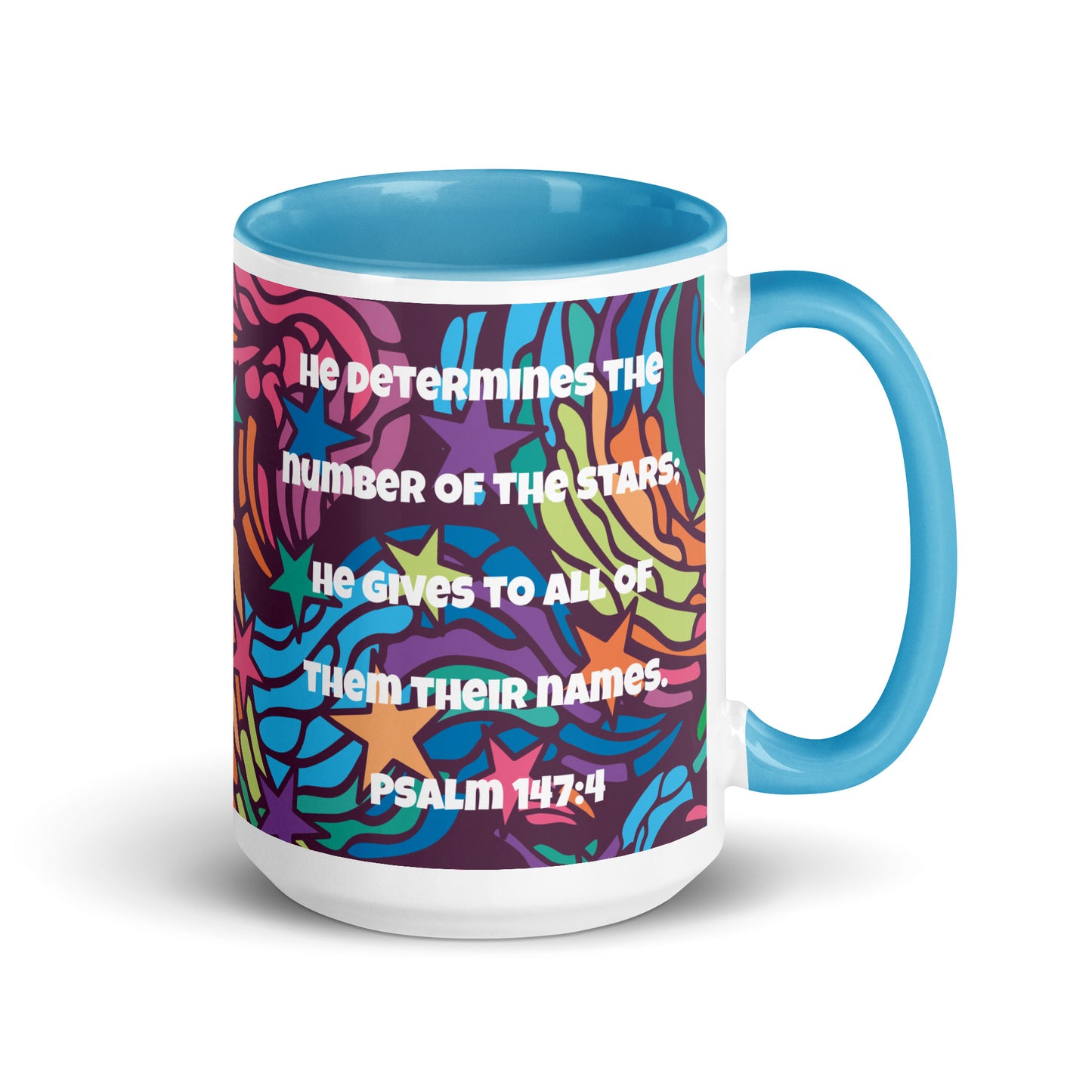 Psalm 147:4 Mug with Color Inside