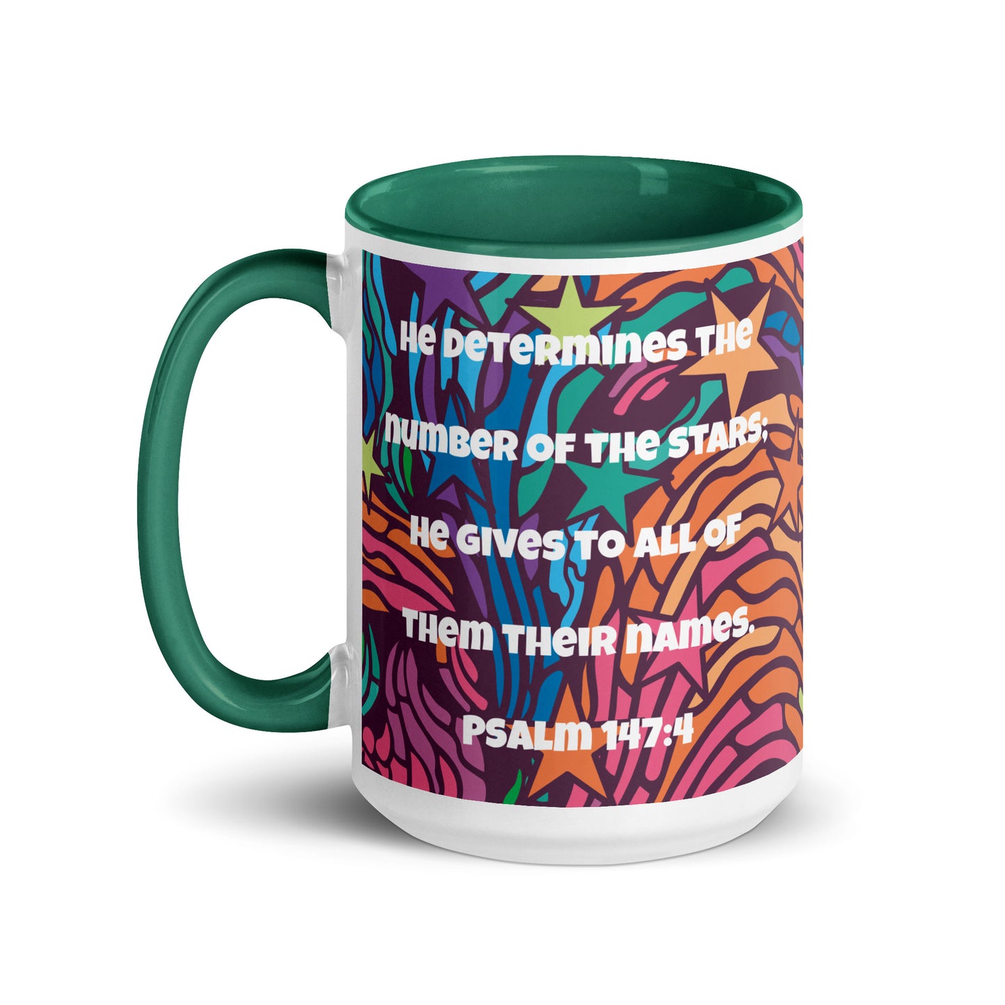 Psalm 147:4 Mug with Color Inside