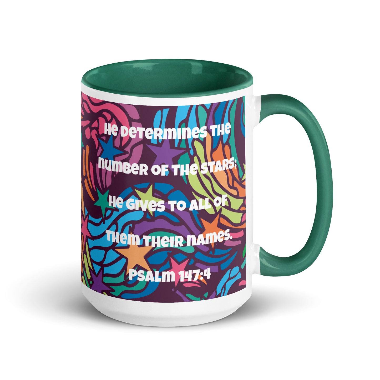 Psalm 147:4 Mug with Color Inside