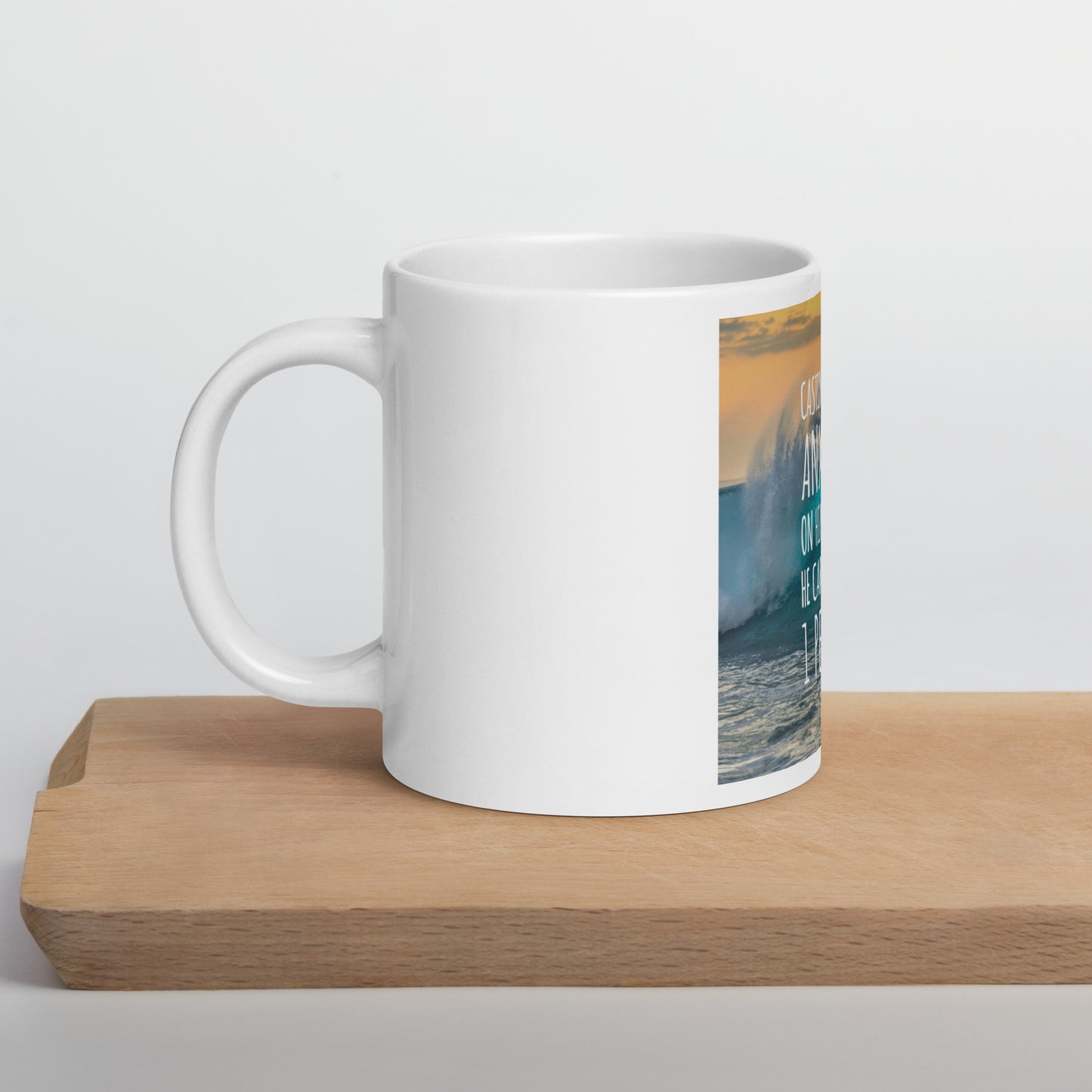 White glossy mug