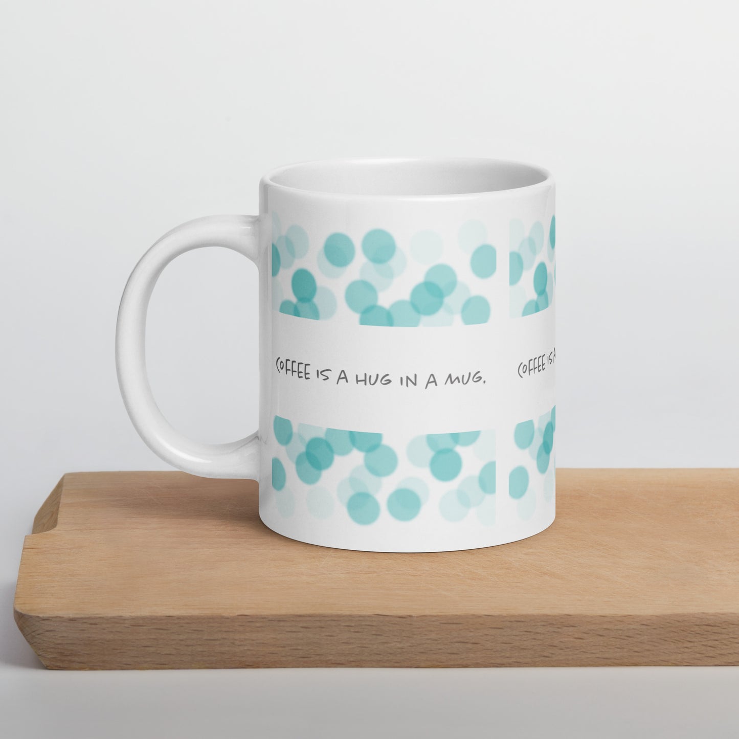 White glossy mug