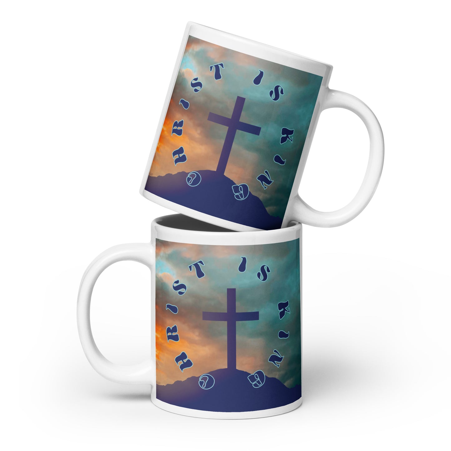 CHRIST IS KING 2 White glossy mug