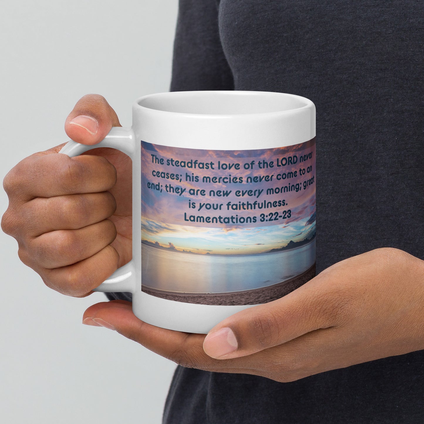 White glossy mug