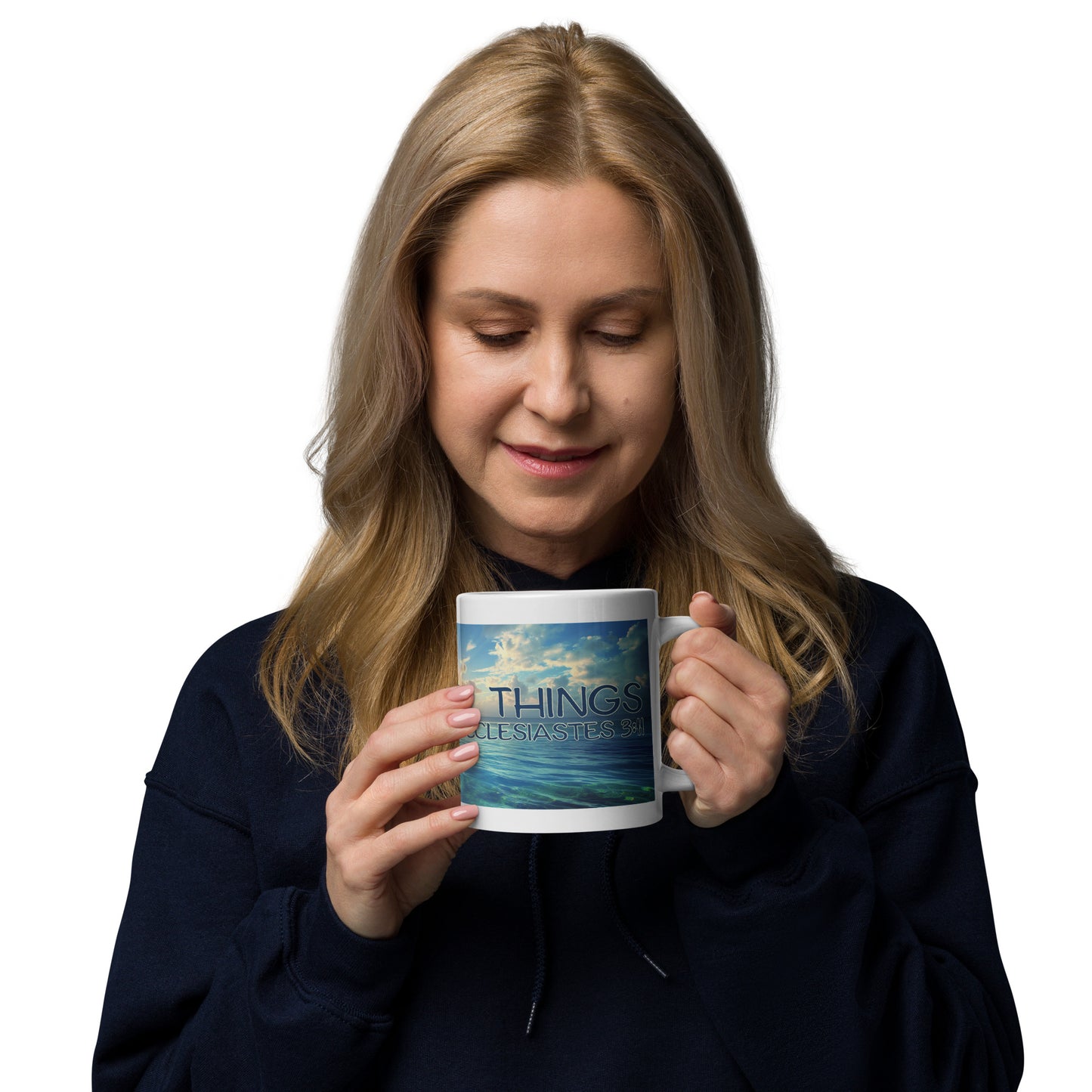 Ecclesiastes 3:11 White glossy mug