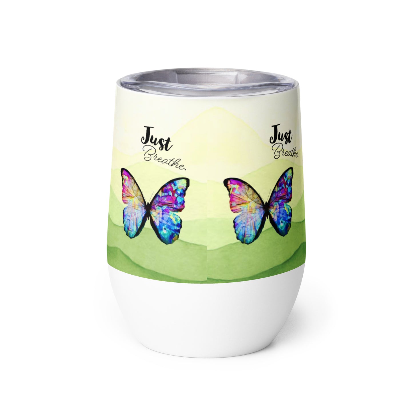 JUST BREATHE Wine tumbler