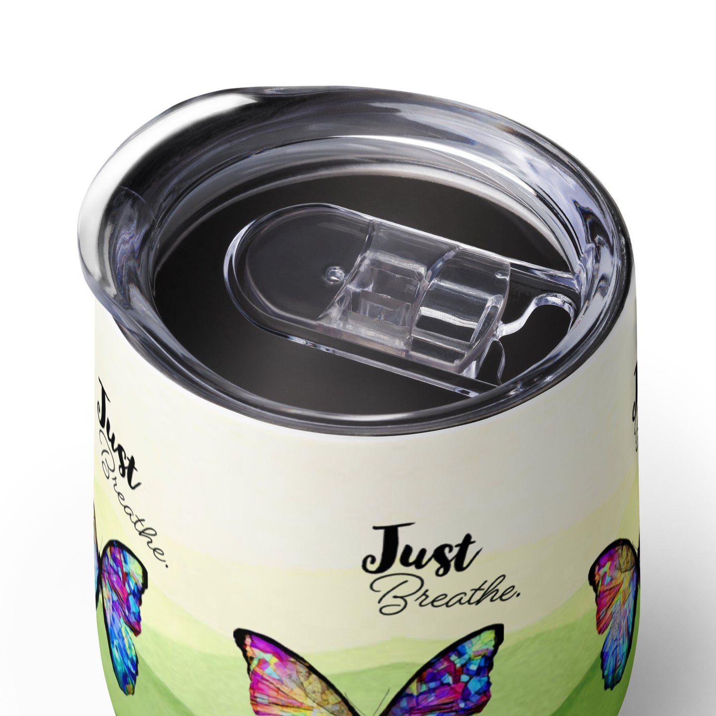 JUST BREATHE Wine tumbler