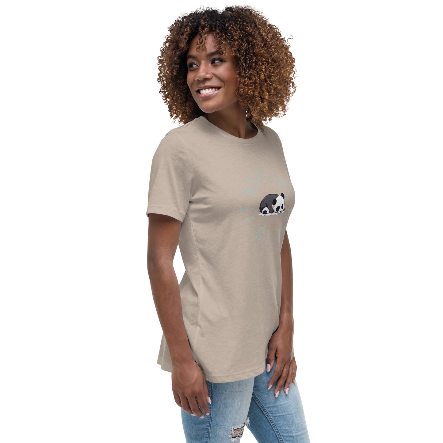 FUNNY PANDA NAPTIME YET? Women's Relaxed T-Shirt