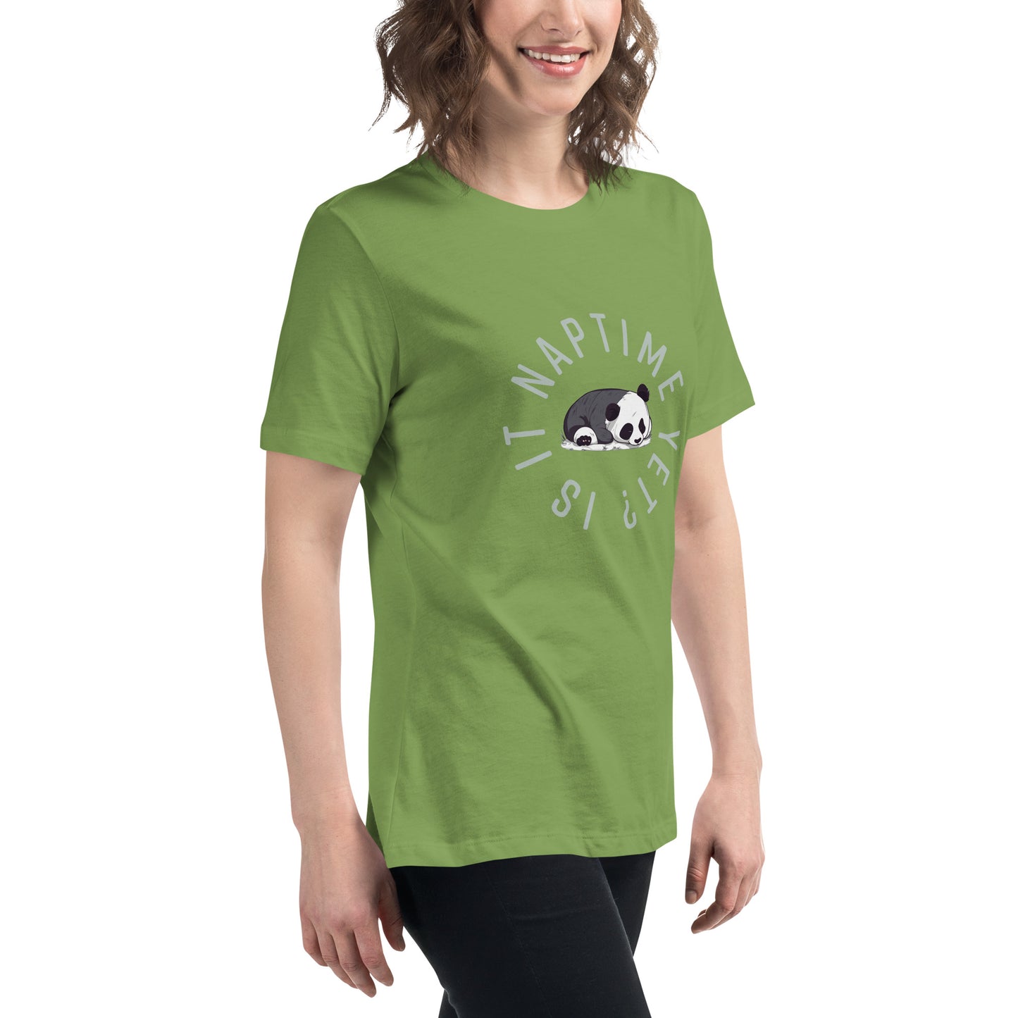 FUNNY PANDA NAPTIME YET? Women's Relaxed T-Shirt