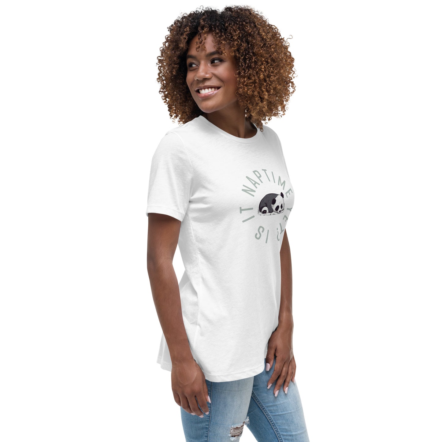 FUNNY PANDA NAPTIME YET? Women's Relaxed T-Shirt