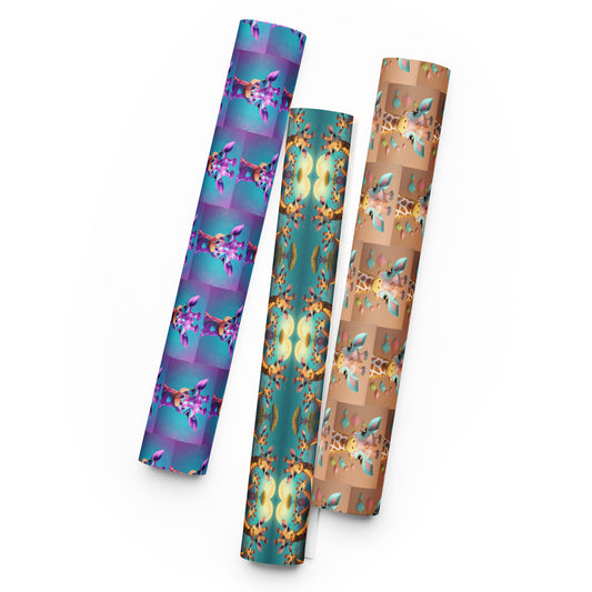 ADORABLE GIRAFFE Wrapping paper sheets