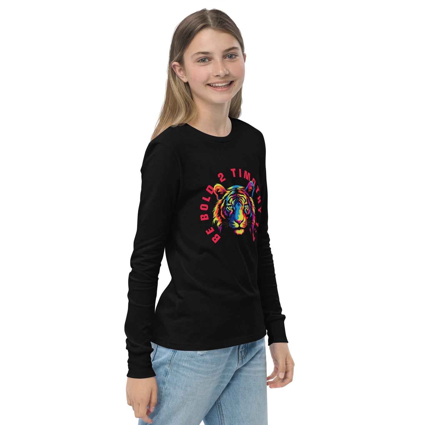 BE BOLD TIGER Youth long sleeve tee