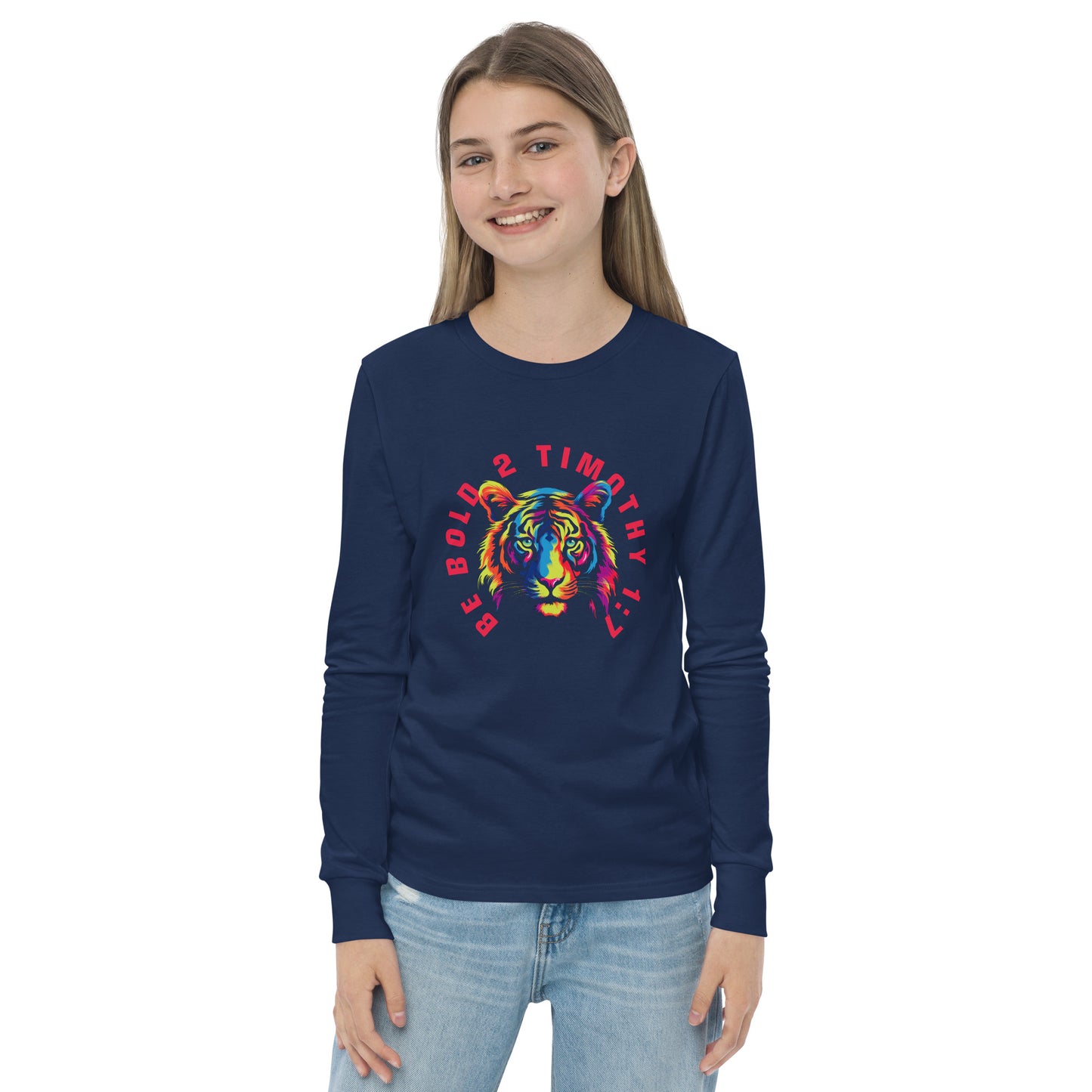 BE BOLD TIGER Youth long sleeve tee