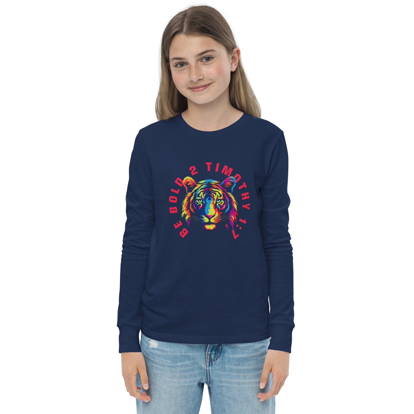 BE BOLD TIGER Youth long sleeve tee