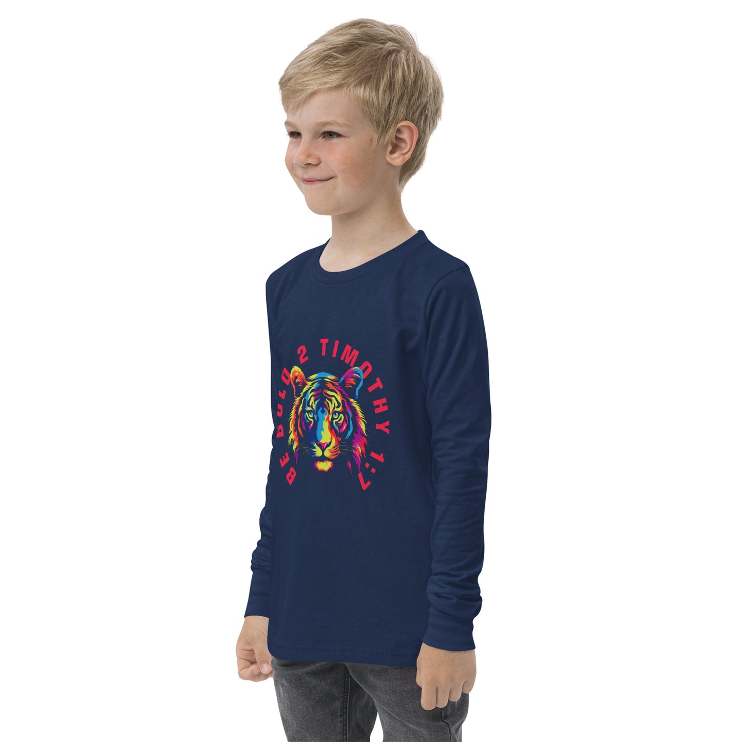 BE BOLD TIGER Youth long sleeve tee