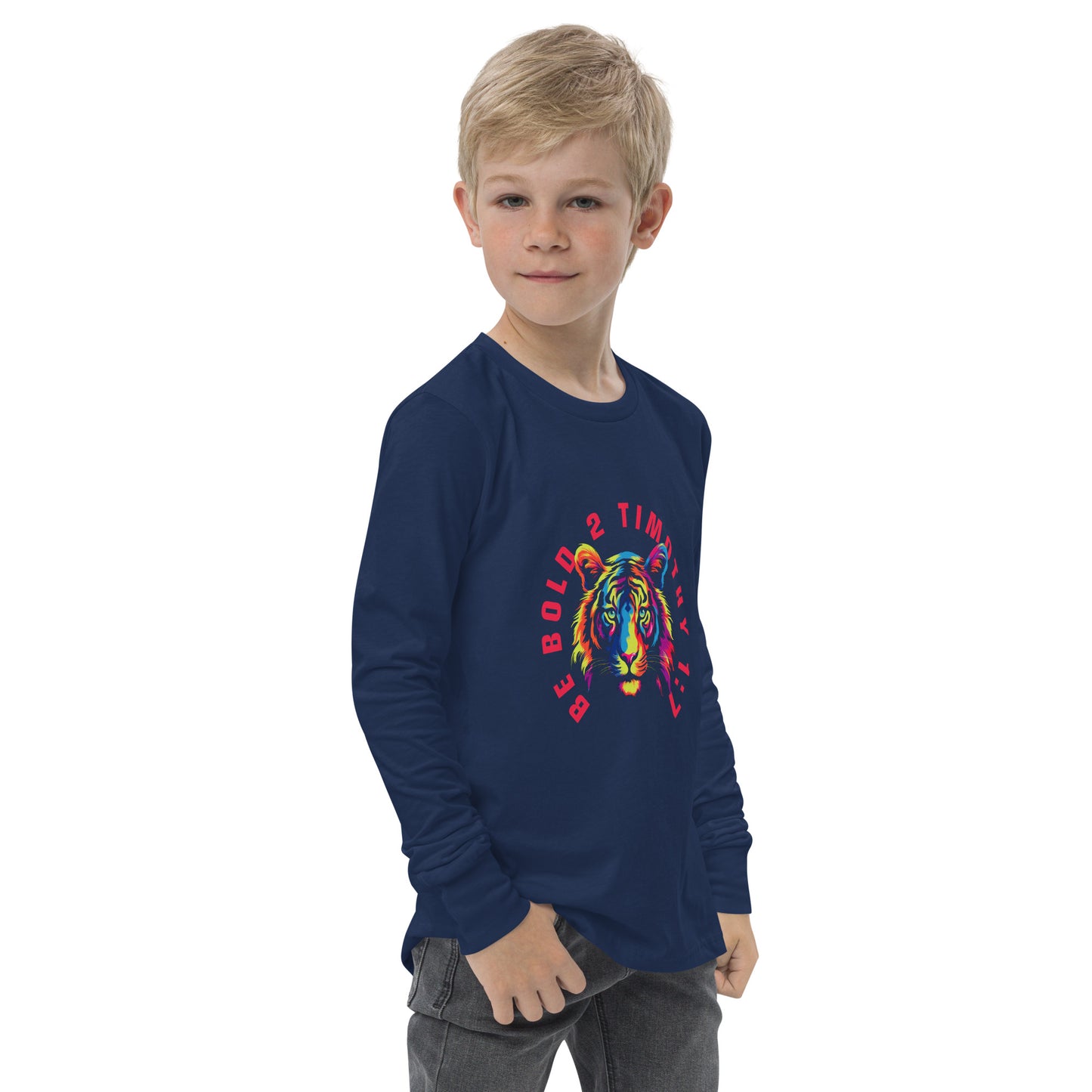 BE BOLD TIGER Youth long sleeve tee