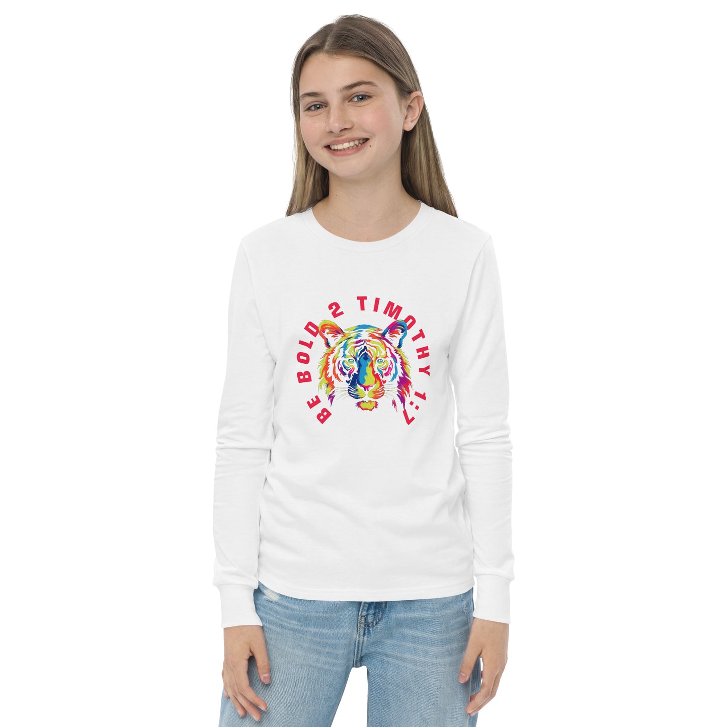 BE BOLD TIGER Youth long sleeve tee