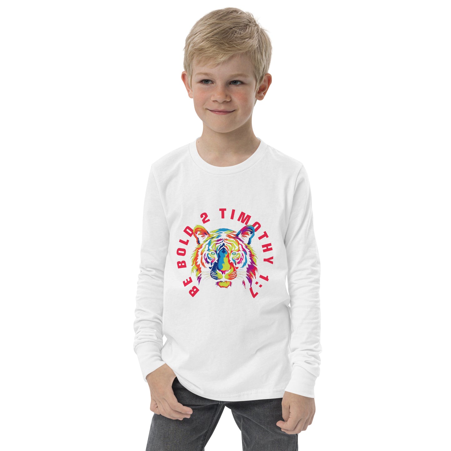 BE BOLD TIGER Youth long sleeve tee