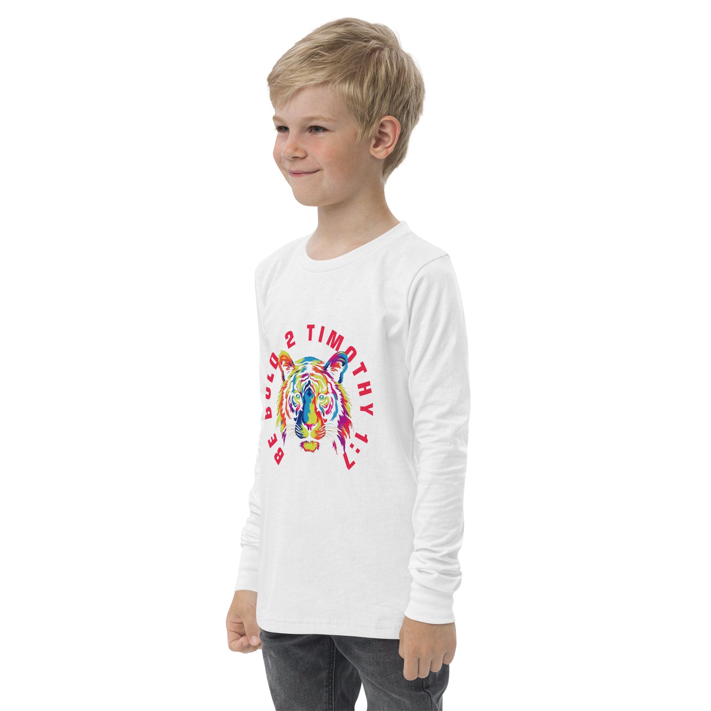 BE BOLD TIGER Youth long sleeve tee