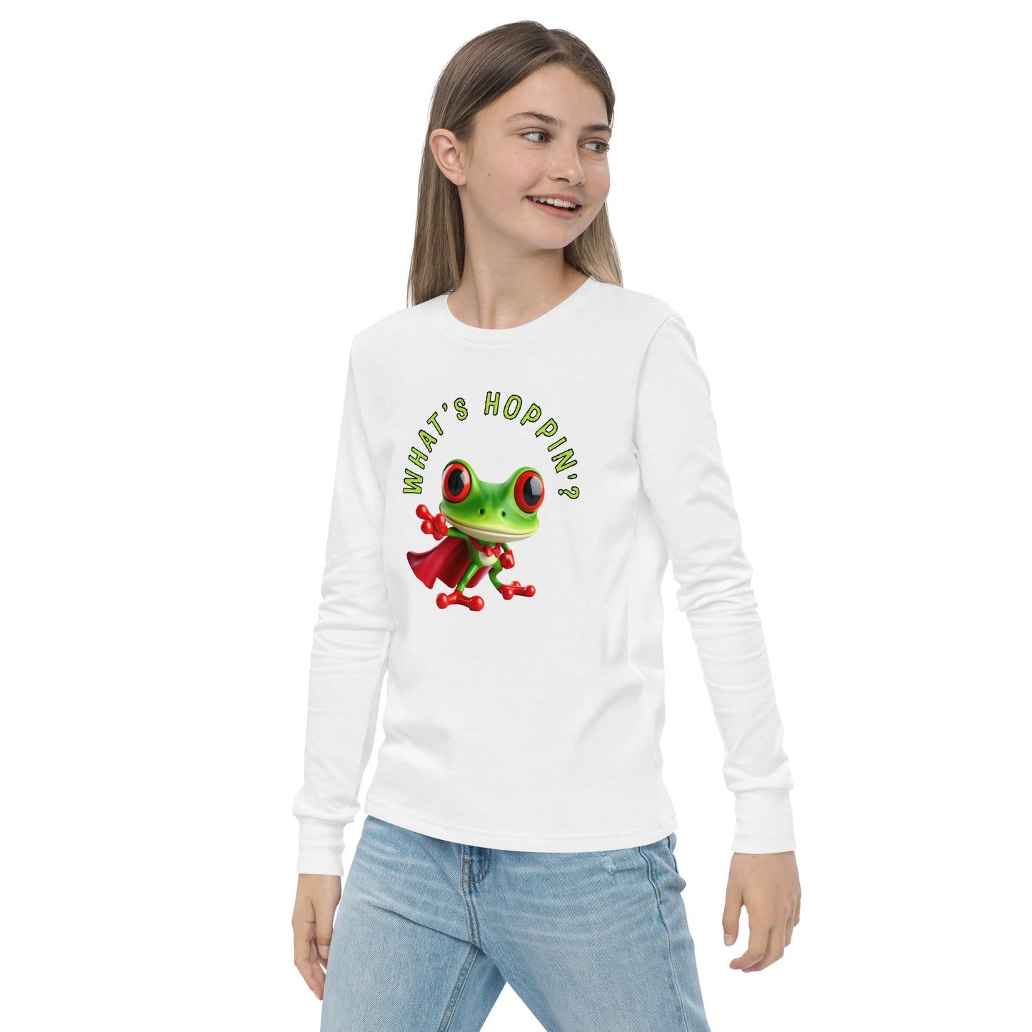 WHAT'S HOPPIN'? Youth long sleeve tee