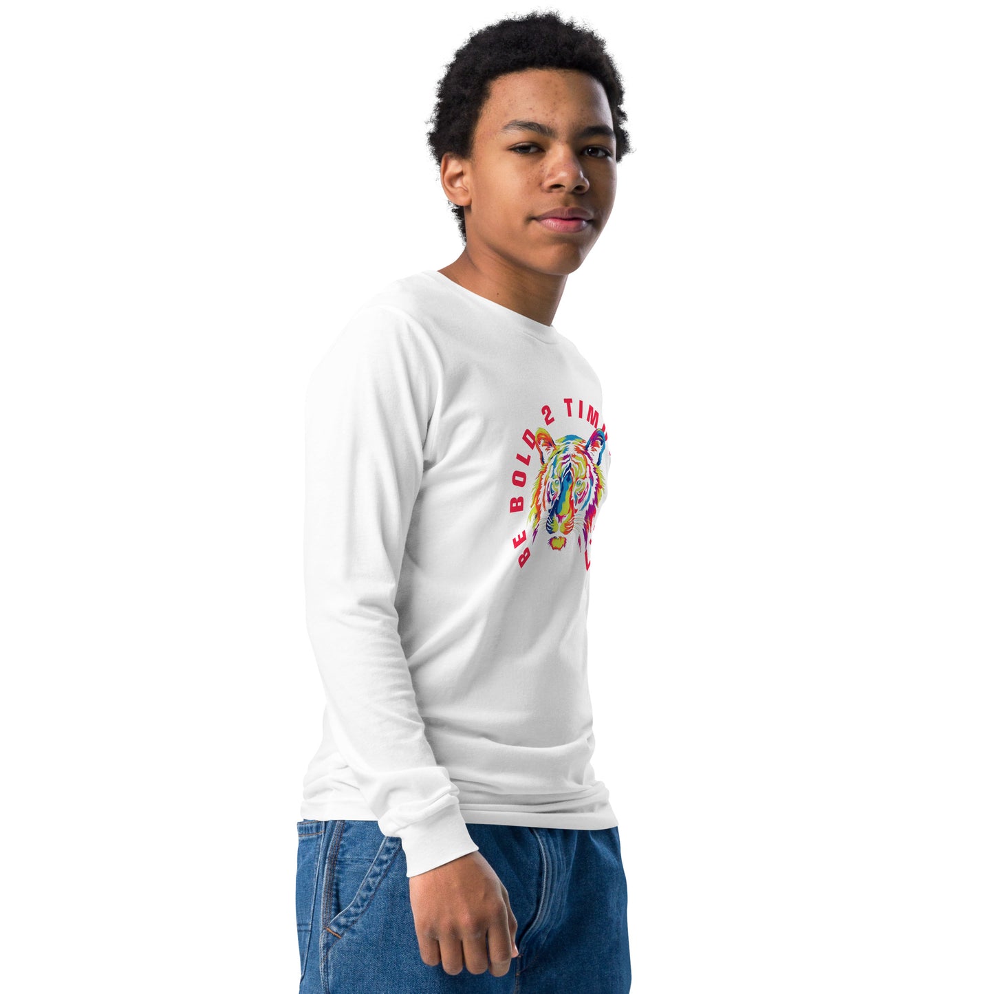 BE BOLD TIGER Youth long sleeve tee