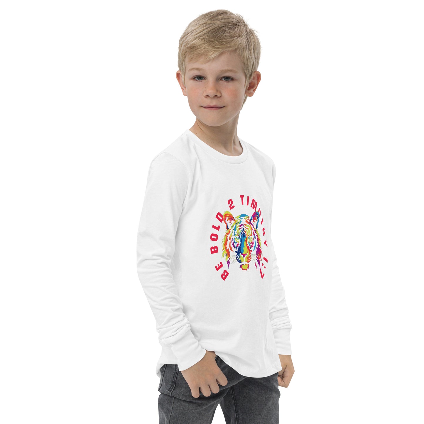 BE BOLD TIGER Youth long sleeve tee